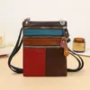 Bolso de Hombro Creativo de Cuero Genuino con Retazos, Bolso de Piel de Vaca de Primera Capa, Bolso Cruzado para Mujer, Bolso Mini para Teléfono Móvil, Bolso de Moda y Versátil