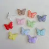 Mariposa de acrílico con purpurina fina y agujero recto, cadena para teléfono hecha a mano DIY, accesorios para ropa, llavero, materiales para joyería al por mayor