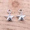 8x 11mm 0.4g multicolor DIY colgante pequeño material hecho a mano sol, luna y estrellas colgante de estrella de cinco puntas