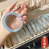 Pulsera delgada de ojo de gato, ágata de piedra lunar blanca de 9 mm y jade Hetian, diseño simple, estilo para mujer, venta al por mayor para comercio electrónico de TikTok