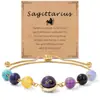 Pulsera de Cuentas de los 12 Signos del Zodiaco Modelo Nuevo 2024 Pulsera de Cristal de Colores Regalo Personalizado Regalo Creativo para Mujeres