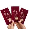 2027 Creativo Estampado en Caliente Sobre Rojo Rojo Vino Mate Estampado en Caliente Engrosado Sobre de Dinero de la Suerte Modelo Popular Universal Venta al por Mayor Productos en Stock Toma de Pedidos Rojo