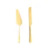 Nuevo Set Sencillo de Espátulas para Pastel de Acero Inoxidable de Dos Piezas para Bodas, Fiestas, Cumpleaños, Horneado de Cremas, Espátula para Pastel Multicolor