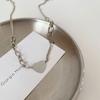 Collar de Acero de Titanio con Costuras Corazón para Mujer Diseño Ins Cadena para Clavícula Colgante en Forma de Corazón Cadena para el Cuello de Moda Fría para Mujer