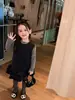 Ropa Infantil Weiniguo Colección Otoño 2026 Nuevo Vestido Chaleco de Lunares Estilo Coreano para Niñas Vestido de Otoño Infantil