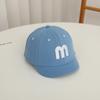 Gorro de bebé de 6 meses a 3 años, gorro fino de primavera y otoño, gorra de béisbol de tendencia coreana para niños, hombres y mujeres, letra m