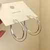 Moda Europea y Americana Diseño Exagerado Geométricos Doble Capa Pendientes Grandes para Mujer Simples para el Viaje Diario Versátiles Pendientes de Alto Nivel Accesorios