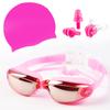 Set de Gafas de Natación Gafas de Natación para Adultos Impermeables y Antivaho Gafas de Natación de Alta Definición Equipo de Natación Gorro de Natación de Silicona Se Puede Enviar en Nombre de