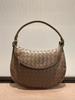 Bolso de Piel de Vaca, Modelo Nuevo para el Año, Piel Genuina, Moderno, Gama Alta, Versátil, Informal, Elegante Bolso de Mano Tejido para Mujer