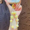 Corrente de chaveiro para celular com pingente de estrela de desenho animado fofa pingente de chaveiro para bolsa de carro escolar pingente de chaveiro presente pequeno criativo