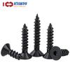 Tornillos autorroscantes de cabeza avellanada de alta resistencia Grado 8 negros, tornillos autorroscantes de cabeza plana con hexágono interior M4M5M6
