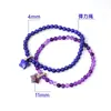 Amazon Pulsera de cuentas redondas de cristal natural de 4 mm con forma de estrella pulsera de cuerda elástica de piedra en bruto accesorios para pulseras de niña venta al por mayor