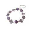 Pulsera de Trébol de Cuatro Hojas con Perlas de Cristal Morado para Mujer, Estilo Coreano, Lujo Ligero, Nicho, Exquisita, Sensación de Alta Gama, Joyería Elegante para la Mano