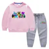 2023 Primavera y otoño nueva ropa infantil transfronteriza suéter para niños pantalones de dibujos animados conjunto de dos piezas bebé algodón traje de manga larga