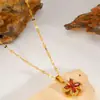 Colar Moderno para Mulheres, Flor Rotativa em Aço Titânio Design de Nicho, Simples e Versátil, Corrente Elegante para Clavícula
