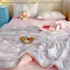 Colcha de Verão de Gaze Dupla Camada Tipo A Estilo Ins Popular, Colcha de Verão de Algodão com Fibra de Soja, Colcha Lavável à Máquina para Ar Condicionado Atacado