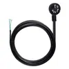 Cable de alimentación de CA de estándar nacional al por mayor 0,75/1/1,5 mm² Cola de alta potencia Terminal en forma de U Enchufe de tres clavijas de ángulo de 90 grados de estándar nacional