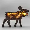 Nuevas Artesanías de Madera Navideñas Transfronterizas Creativas Animales del Bosque Norteamericano Decoración para el Hogar Adornos de Alce Oso Pardo