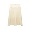 Falda midi de mujer marca Z, elegante 2026 al por mayor de cintura alta, ropa de mujer de verano más vendida, estilo europeo y americano de empalme transfronterizo ZA