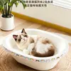 Tabla Rascadora para Gatos de Cartón Blanco, Juguete para Gatos Profundo Estilo Tina de Baño, Resistente a los Arañazos, No Suelta Pelusa, Cuenco Rascador Duradero para Gatos, Tabla Rascadora a Prueba de Arañazos para Gatos