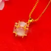 Colgante de Imitación de Oro de 18K de Lujo Ligero Estrella de Seis Puntas Moda Celebridad de Internet Suministro en Vivo Oro Arena Exquisito Explosiones Joyería Transfronteriza