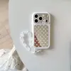 Capa de celular ins estilo coreano com polimento espelhado e bolinhas, adequada para iPhone 18 Pro Max, Apple 17 Pro e iPhone 16