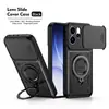 Funda para teléfono Oppo Reno15Pro con Ventana Deslizante Anillo Celeste Realme15Pro con Soporte Protector Anticaídas