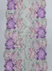 23cm Seda de Leche Elástica Encaje Estampado con Ribete Bordado de Colores Tela Soluble en Agua para Decoración de Ropa y Cortinas