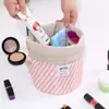 Bolsa Cosmética Cilíndrica con Cordón, Neceser Portátil de Viaje, Bolsa Organizadora de Cosméticos de Gran Capacidad, Bolsa de Almacenamiento Multifuncional