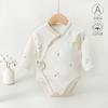 Body de Algodón Puro Clase a para Bebés Niños y Niñas Recién Nacidos, Mameluco sin Huesos de Manga Larga con Abertura Lateral, Traje para Gatear Infantil