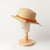 Estilo coreano Primavera e Verão Arco Fita Rafi Grass Flat Top Chapéu Viagem Guarda-sol Protetor Solar Praia Flat Top Chapéu de Palha