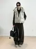 Colete de algodão com capuz estilo coreano, moda petite, estilo curto, jaqueta de design casual para outono e inverno 2026, moderno