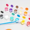 Set de 12 colores de pintura acrílica de 3 ml, 6 piezas conectadas, tiras de pintura artística para niños, pintura especial para muñecos de yeso