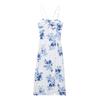 Amazon Cross-border Trade Europeu e Americano Feminino 2024 Verão Novo Vestido de Roupa Interior Estampado com Flores