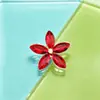 Nuevos Accesorios de Joyería de Aleación para Zuecos, Piedras Preciosas de Cristal, Flor de Cinco Pétalos Marqués Clips Decorativos para Rejilla de Aire de Coche DIY