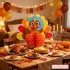 Mismo modelo de Amazon, bestseller transfronterizo, soporte para exhibir cupcakes de pavo de Acción de Gracias, bandeja de postres de cosecha de otoño
