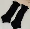 Meias de cobertura para os pés estilo coreano estilo miu com renda de orelha de madeira, meias finas para primavera e verão, meias com cano alto, meias de meia-calça estilo ballet de comprimento médio