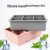 2024 Venda Quente Silicone de Grau Alimentício Doméstico para Fazer Gelo Quadrado à Prova d'Água com Tampa Bandeja de Gelo de Silicone com Quatro-Seis-Oito Cubos Grande