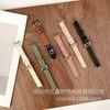 Adequado para Apple S10 S11 Fivela Hermes Pulseira de Couro Liso Huawei Gt5 Fit4 Xiaomi 10 Pulseira de Pulso