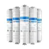 Purificador de Agua Juego de Elementos Filtrantes de Cinco Etapas 10 pulgadas Conexión Rápida Universal Algodón PP Partículas Carbón Antisarro Carbón Comprimido Membrana de Ultrafiltración Membrana RO
