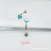 Pacote de Piercing de Umbigo de Titânio F136 com Borda Ondulada Aobao Corpo de Liga de Titânio G23 Joia de Piercing para Corpo Anel de Umbigo de Suspensão