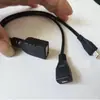 Fonte de alimentação externa tablet telefone móvel micro USB um minuto dois cabo de dados OTG com porta de fonte de alimentação conversão USB