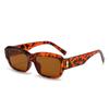 2024 Gafas de Sol Cuadradas de Montura Completa Casuales de Moda Joker para Viajes al Aire Libre Fiesta Rojo Vino Protección Solar