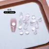 Joias de Arte para Unhas com Glitter Fino Perolado Contas Planas com Base Redonda Diamantes de Unha Doces Sonhadores Contas de Pérola Acessórios de Unha Usáveis