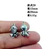 Pendente de Peixe de Prata Antiga Transfronteiriço Peixe Dourado de Orelhas Duplas Liga de Joias Artesanal DIY Acessórios para Colar Pulseira Venda por Atacado