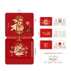 Calendario Doble Nuevo 2026 de Alta Gama para Arrancar, Calendario Chino Tradicional con Carácter de Bendición Tridimensional, Estilo Chino para Colgar en la Pared, Regalo