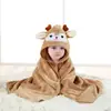 Manta para Bebé, Capa, Toalla de Baño, Bata de Baño Infantil, Absorbente, Secado Rápido, Toalla de Baño con Capucha de Animal de Dibujos Animados de Terciopelo Coral, Capa