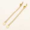 Color Oro Verdadero 18K Conservación del Color Galvanizado Cadena de Cola de Extensión Gotas de Agua de Amor Accesorios de Broche de Langosta para Joyería Hecha a Mano DIY Collar Pulsera