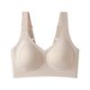 Direto da fábrica grande sem costura alça larga plus size lingerie bojo completo acessório anti-queda sutiã de mama fino suporte macio