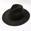 Sombrero de Copa de Ala Ancha para Mujer con Lazo del Mismo Color Clásico Blanco y Negro Boda Iglesia Fotografía Sombrero de Jazz para Hombre